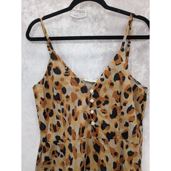 Anna Kaci Leopard Print Ruffle Midi Dress Women Size M Asymmetric Boho Glam Y2K - Picture 3 of 11